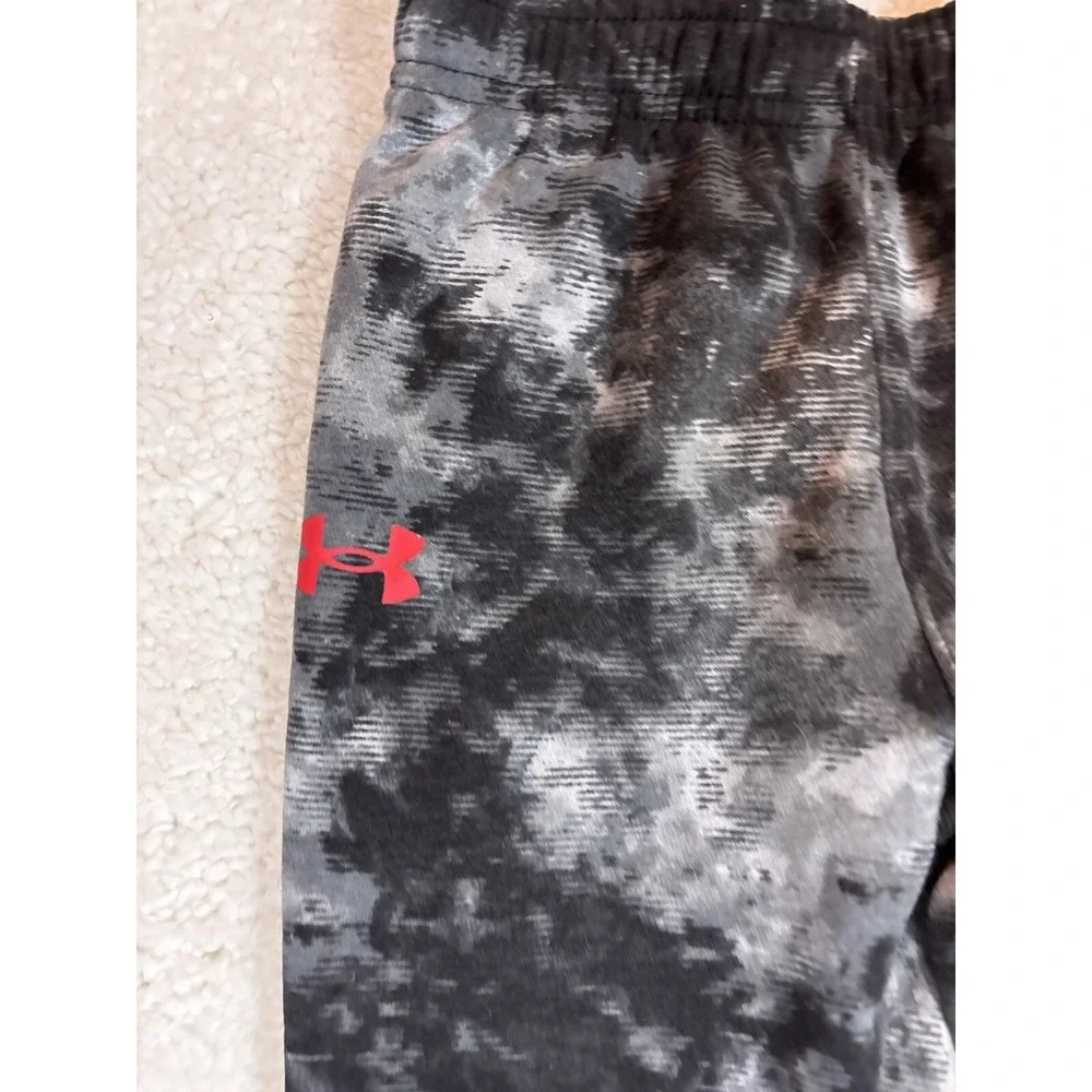 Under Armour Joggers Boys S Grey Black Tie Dye‎ Good Fleece Athletic Pants